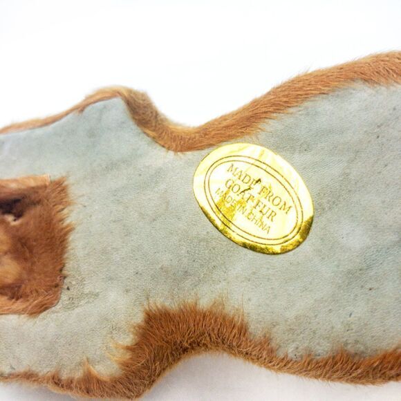 Vintage Golden Retriever Puppy Dog Figure - Real Fur - Picture 5 of 10